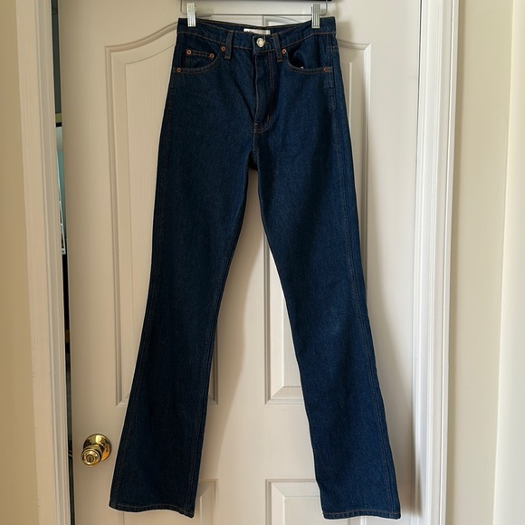 NWT Zara Dark Denim Straight Leg Jeans - Picture 1 of 5